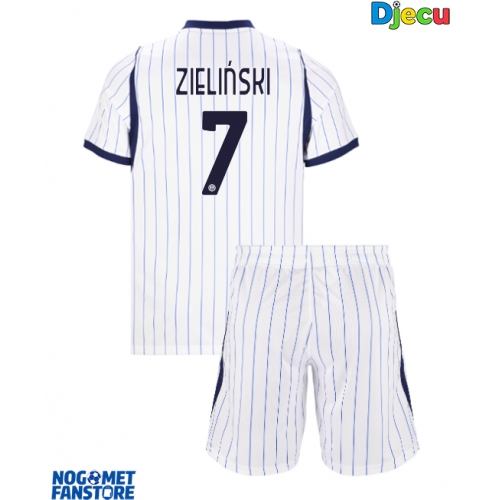 Inter Milan Piotr Zielinski #7 Gostujuci Dres za djecu 2026-27 Kratak Rukav (+ Kratke hlače)